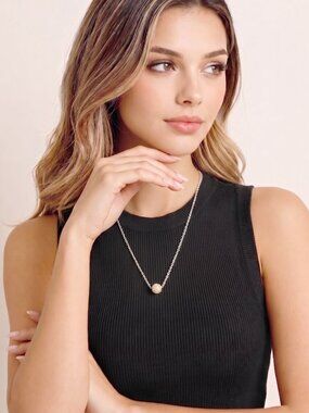 Chloe + Isabel Fashion Necklace Crystal Ball Pendant 15 in. + 2 in. extender
